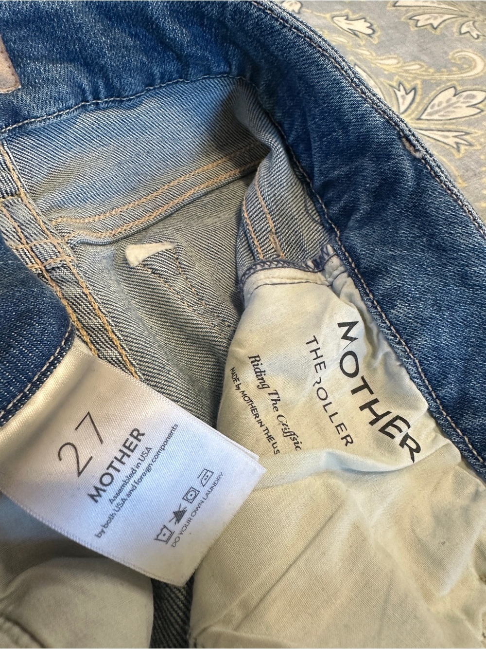 MOTHER Dark Blue Wide-Leg Flare Jeans - Picture 2 of 9